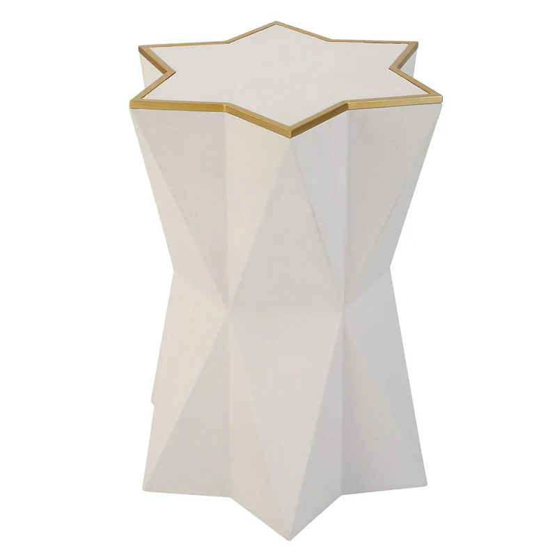 Uttermost Capella White Accent Table - 16W x 22H x 16D