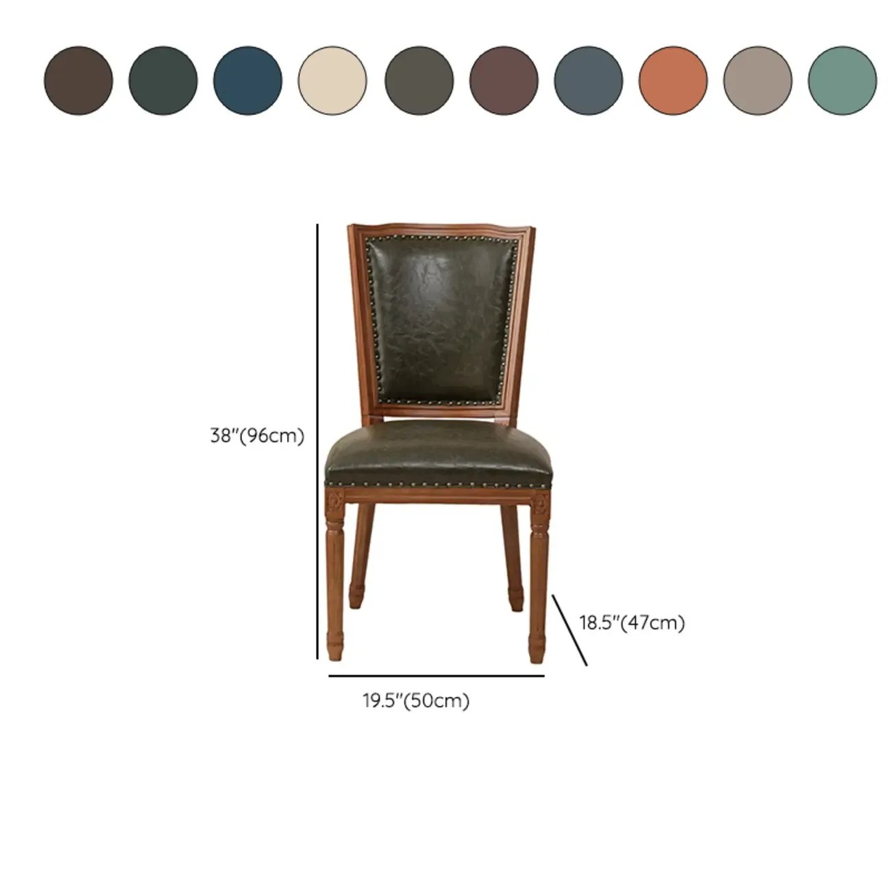 Mid Century Modern Solid Back Armless Wooden Dining Chairs