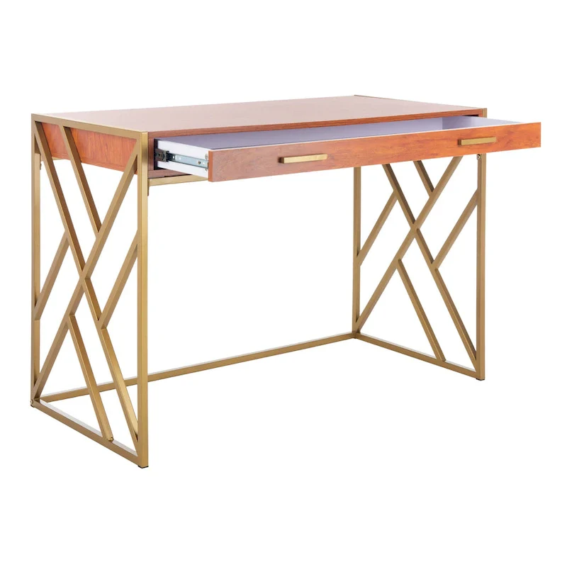 SAFAVIEH Manila Modern Dual-Tone 1-Drawer Desk