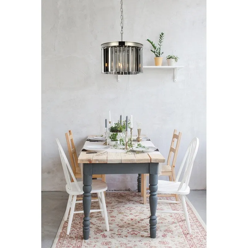 Royce Edge 3-Light Polished Nickel Pendant