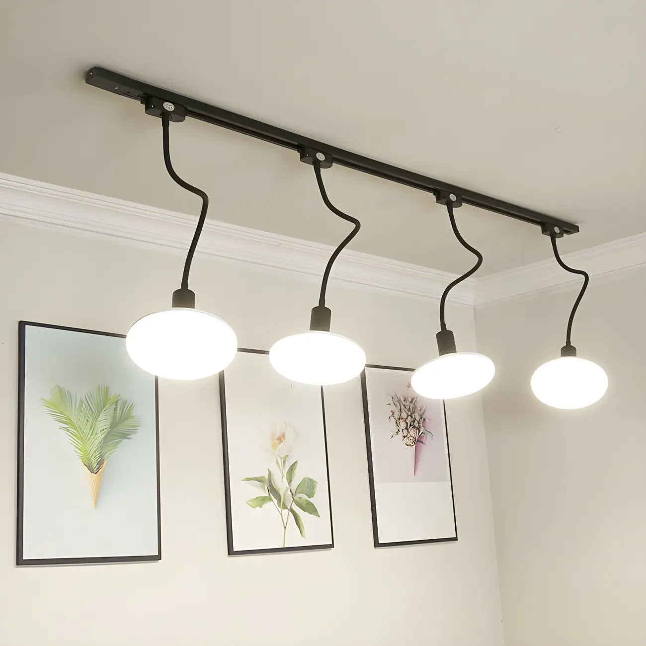 5-Light Modern LED Track Lighting with Adjustable Head