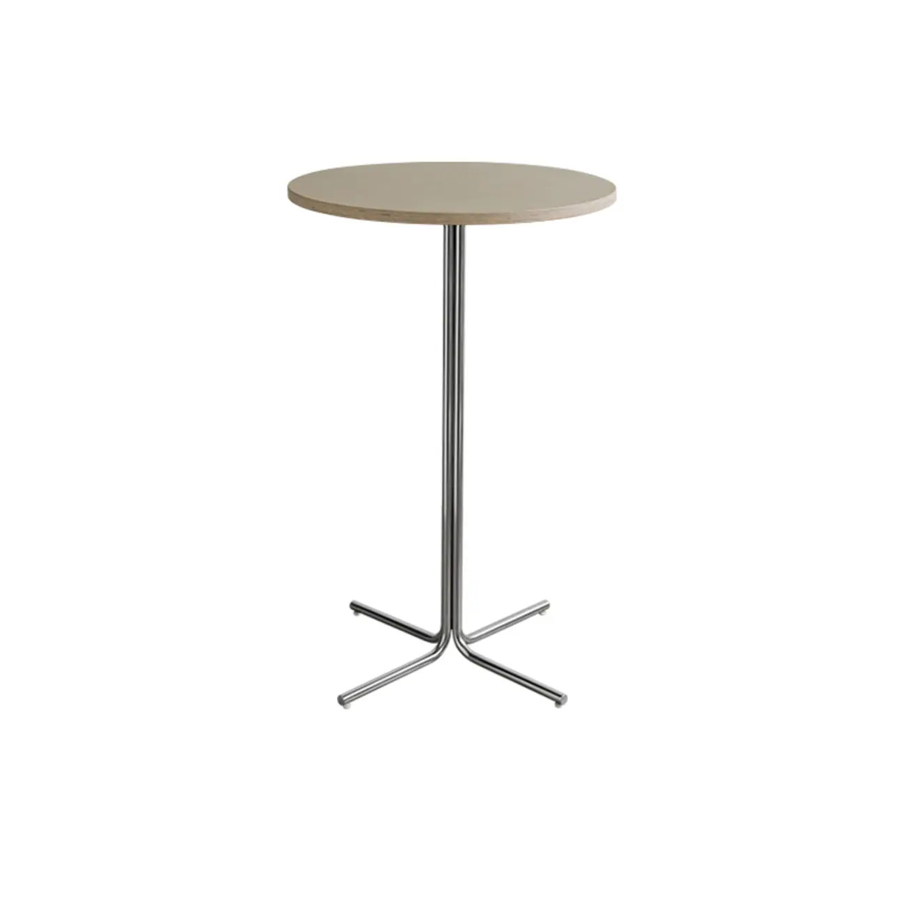 Modern Natural Wood Silver Metal Cross Legs Bar Tables