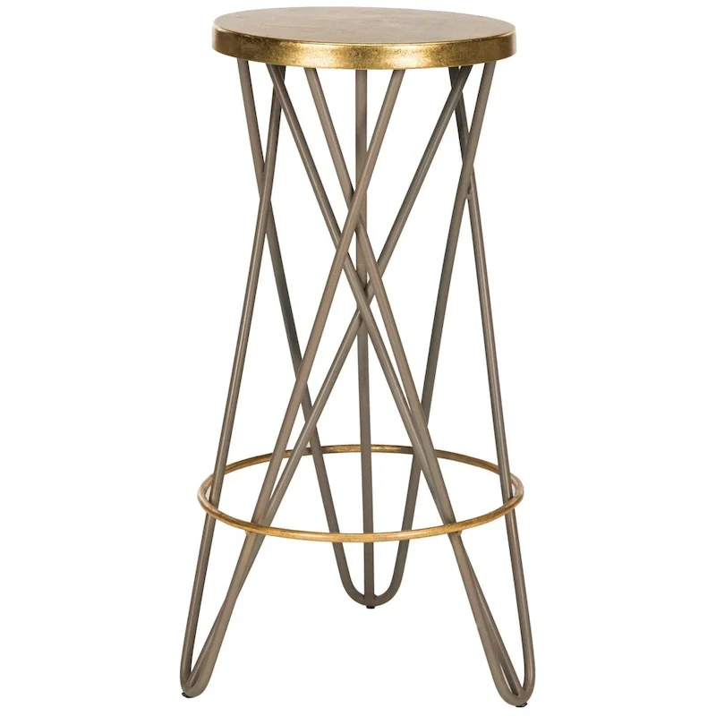 SAFAVIEH Elissa 30 Inch Gold Leaf Bar Stool - 18 x 18 x 30 - 18Wx18Dx30H
