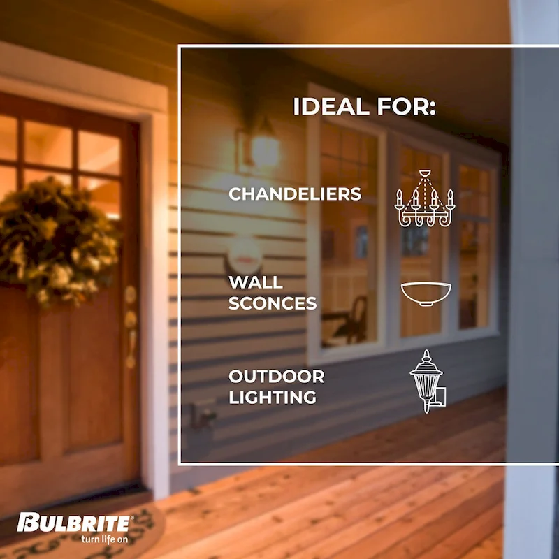 Bulbrite Pack of (50) 40 Watt Dimmable Clear B10 Incandescent Light Bulbs with Medium (E26) Base, 2700K Warm White Light