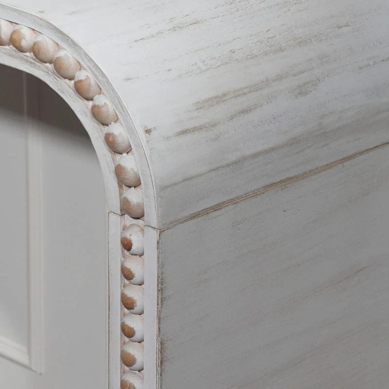 59 Entryway Table, Curved Waterfall-style Table,Console Table with Wood Beads