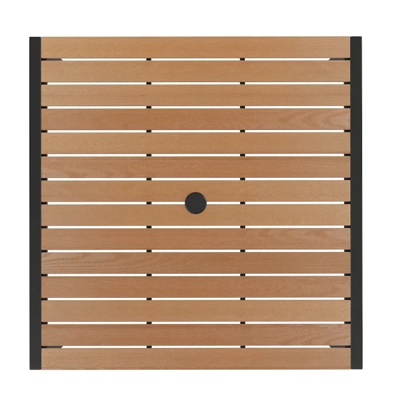 Patio Set wirh 35  Table, 2 Chairs, and Umbrella with Base - 35.25 W x 35.25 D x 29.5 H