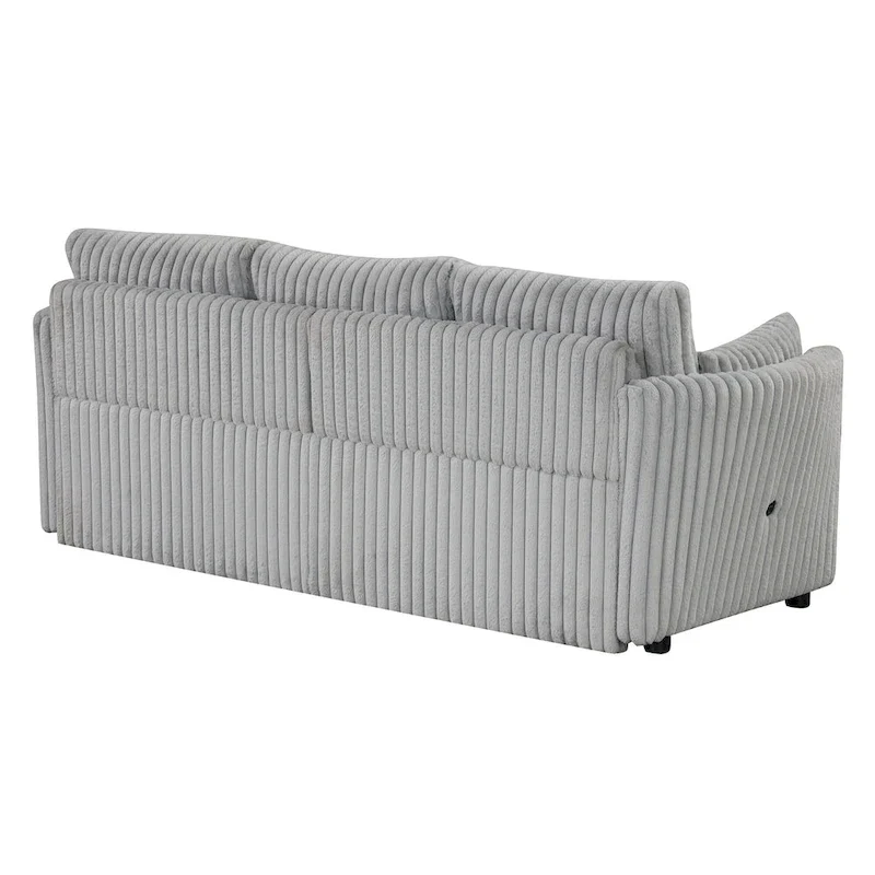 Modern Fabric Sleeper Sectional with USB and 2 pillows
