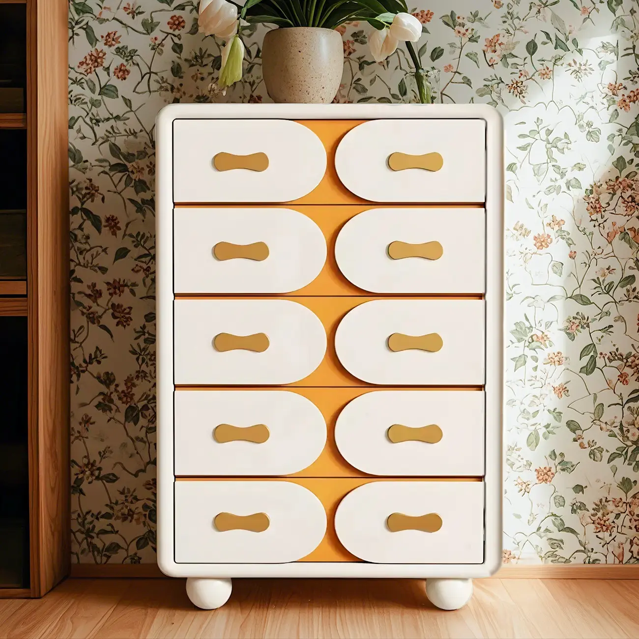 Classic Wooden Off-White Chests with Storage & Drawers