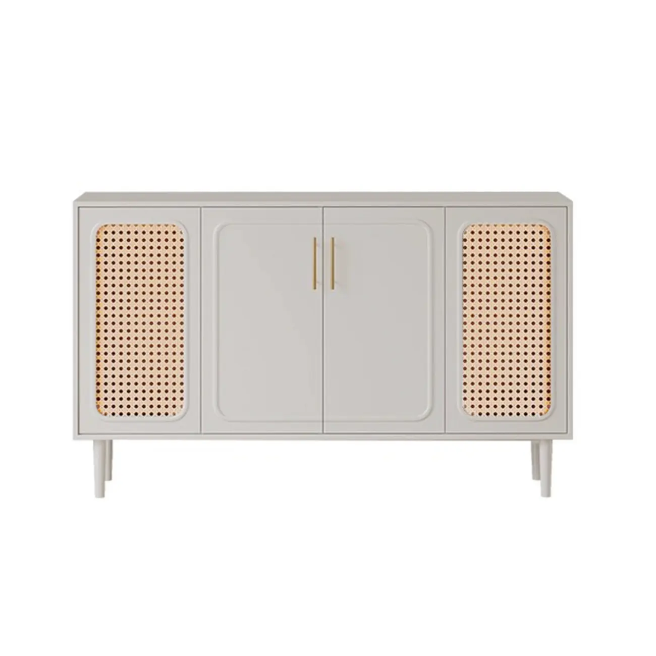 Modern Ink Wood Slab Buffet with Adjustable Shelving