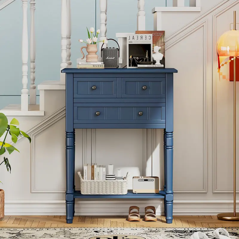 Narrow Console Table(Navy)
