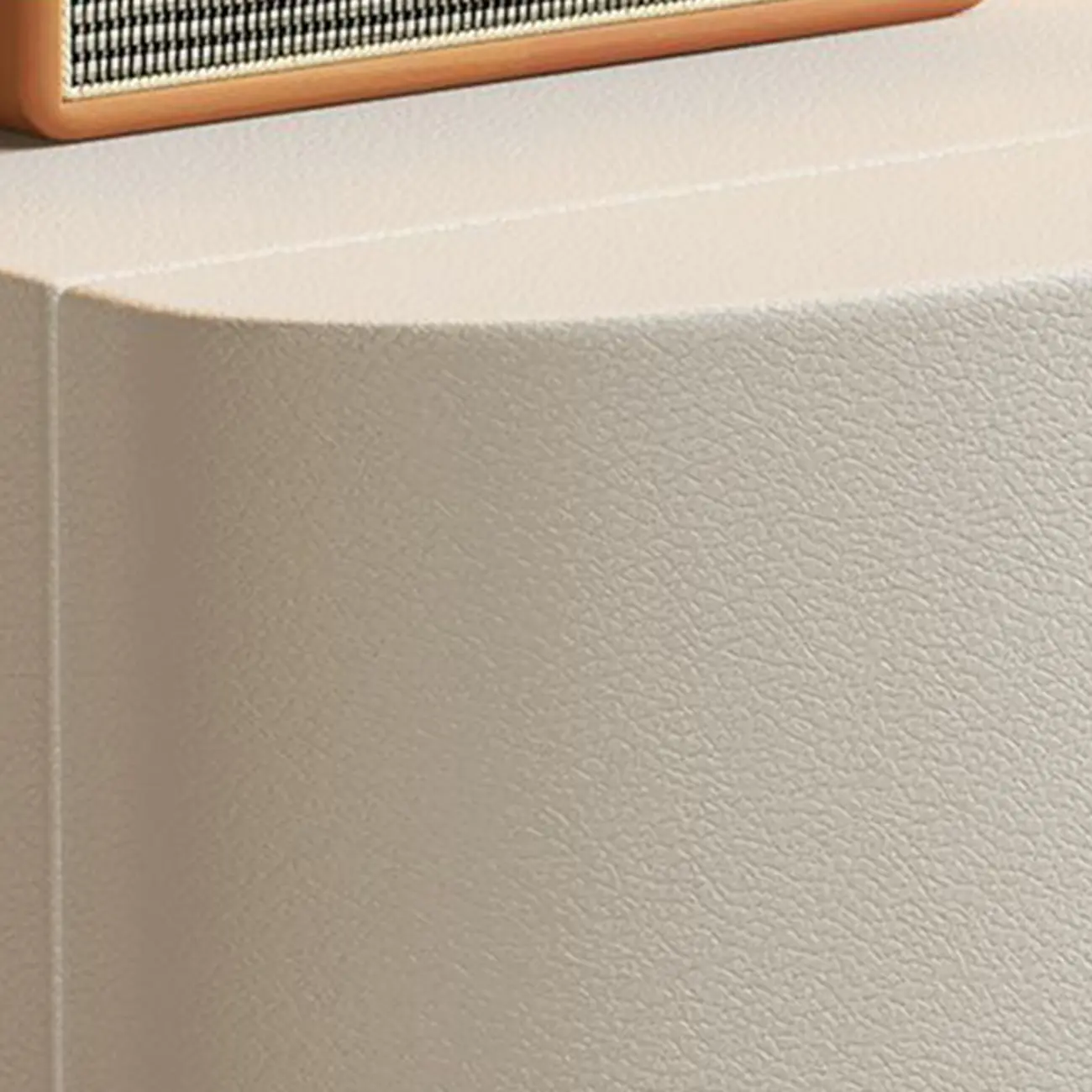 Modern White Waved Wood 3-Drawer Nightstand