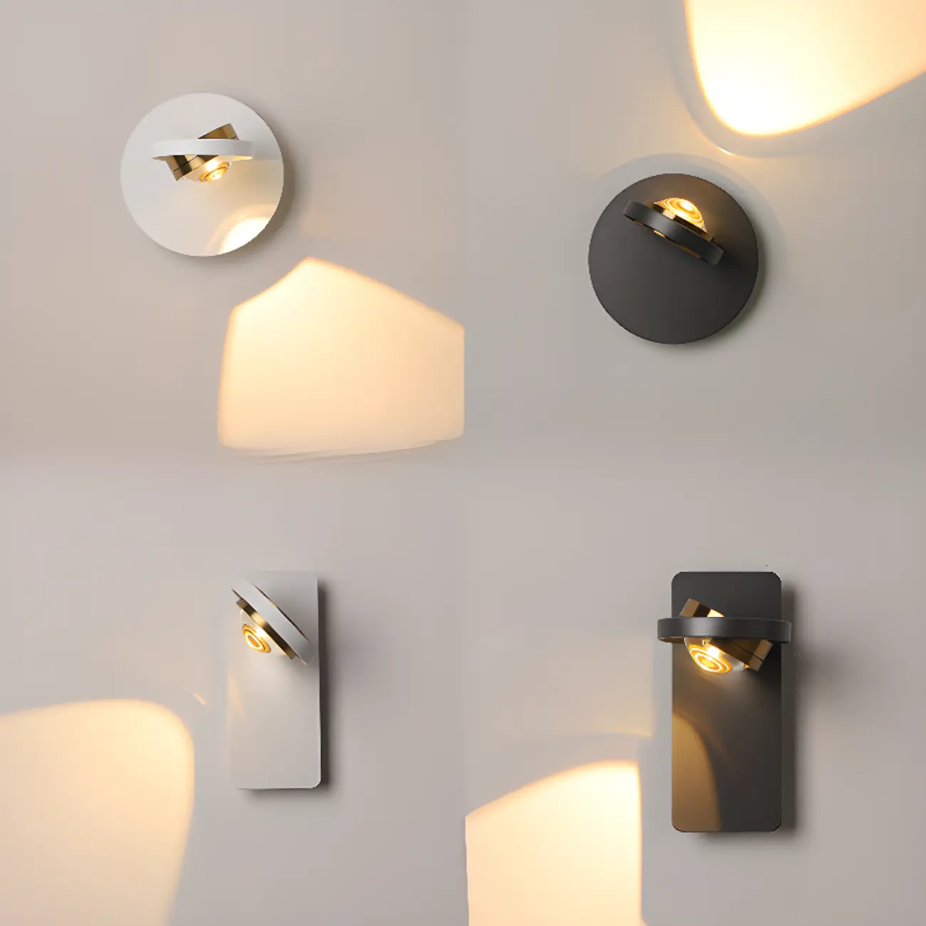 Sleek Adjustable Metal LED Wall Sconce with Acrylic Shade