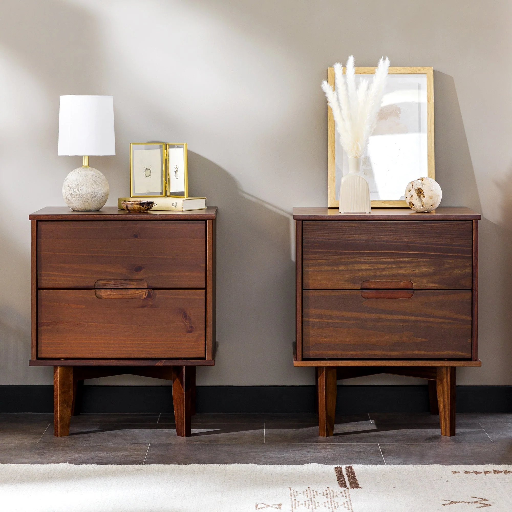 Sloane Mid Century Modern Solid Wood Nightstand