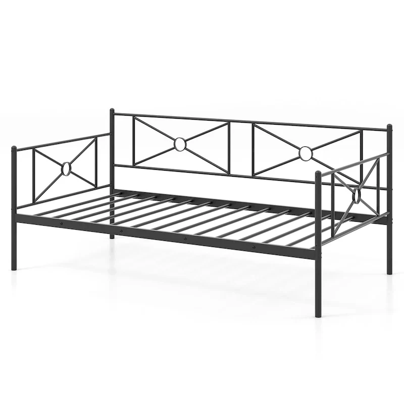 Costway Metal Daybed Frame Twin Size Slat Support Mattress Foundation