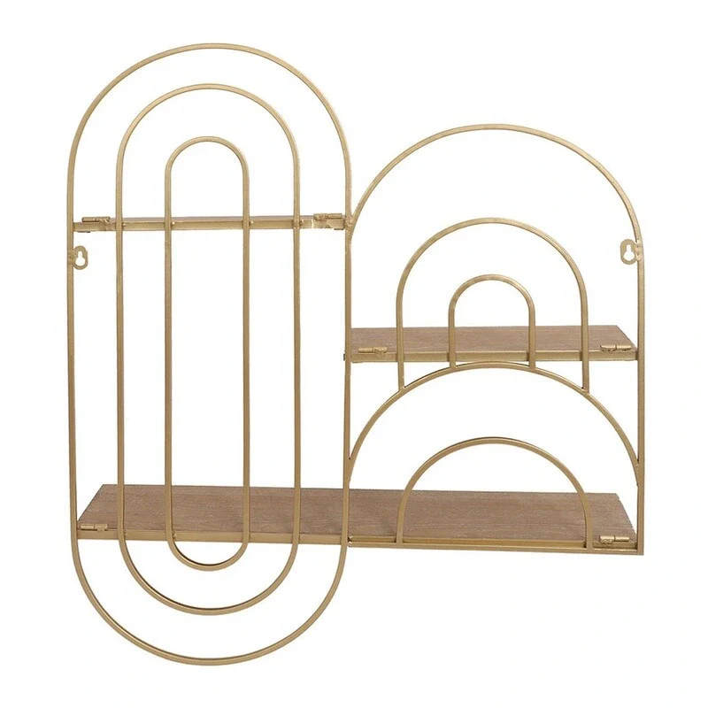 Ovella Oval Metal Modern Tiered Wall Shelf - 29H x 24W x 5.5D