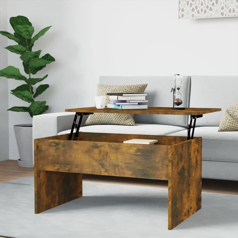 vidaXL Coffee Table Lift Top End Table Accent Side Sofa Table Engineered Wood - 31.5 x 19.9 x 16.3