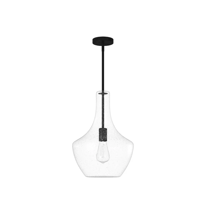 Justice Design Group EVOLV Fusion Harlow 14-inch Pendant with Seeded Glass