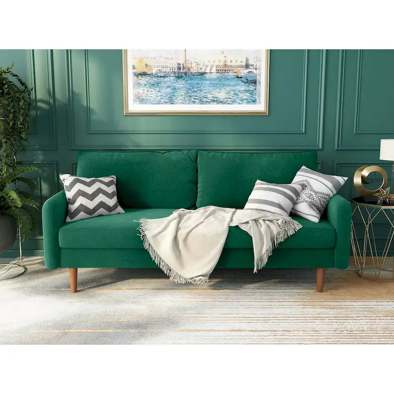 70Velvet Square Arm Sofa