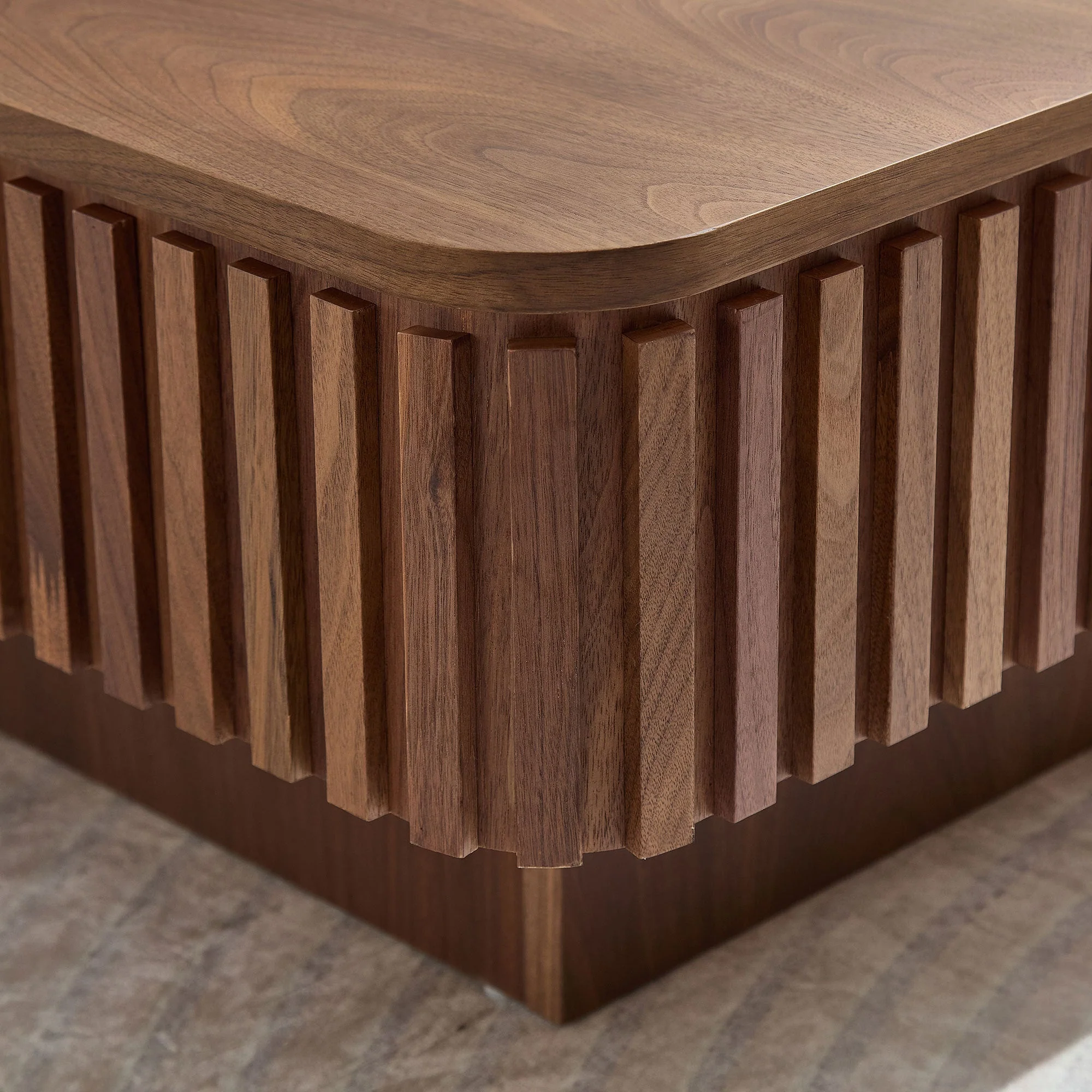 Walker Edison | Fluted Modern Lift Top Coffee Table and Desk