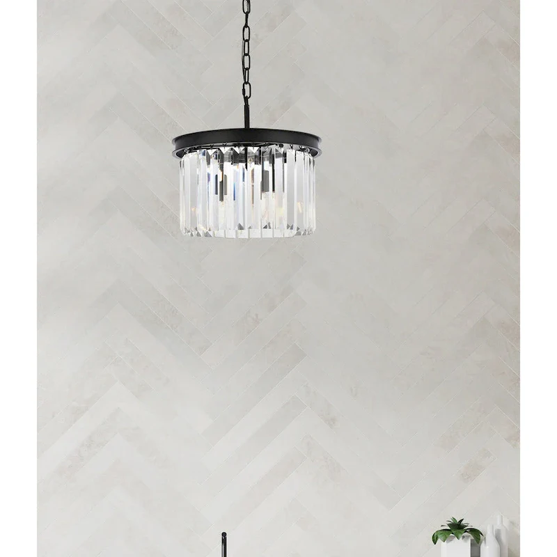 Royce Edge 3-Light Matte Black Pendant