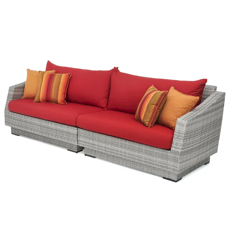 Cannes Deluxe 8 Piece Sunbrella Outdoor Patio Sofa & Club Chair Set