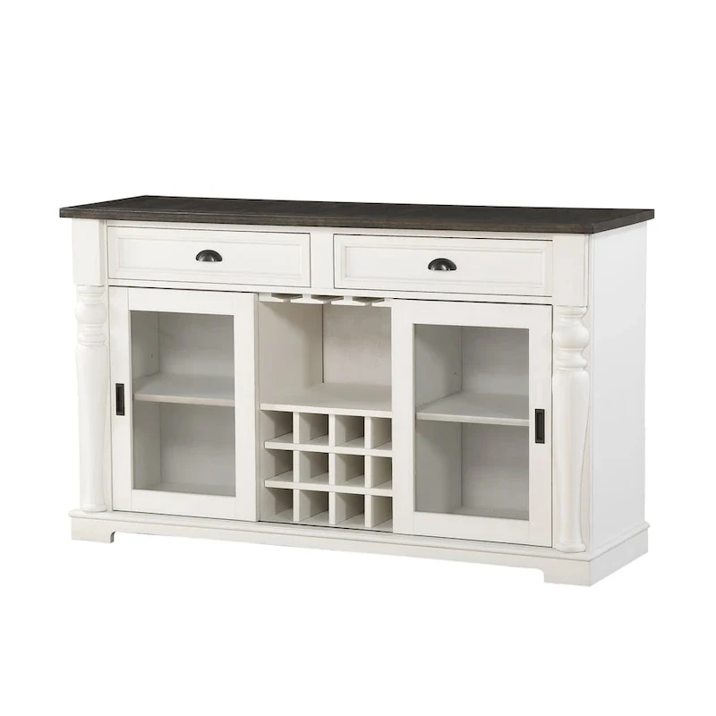 Steve Silver Jillian Farmhouse Distressed Two-tone Dining Set