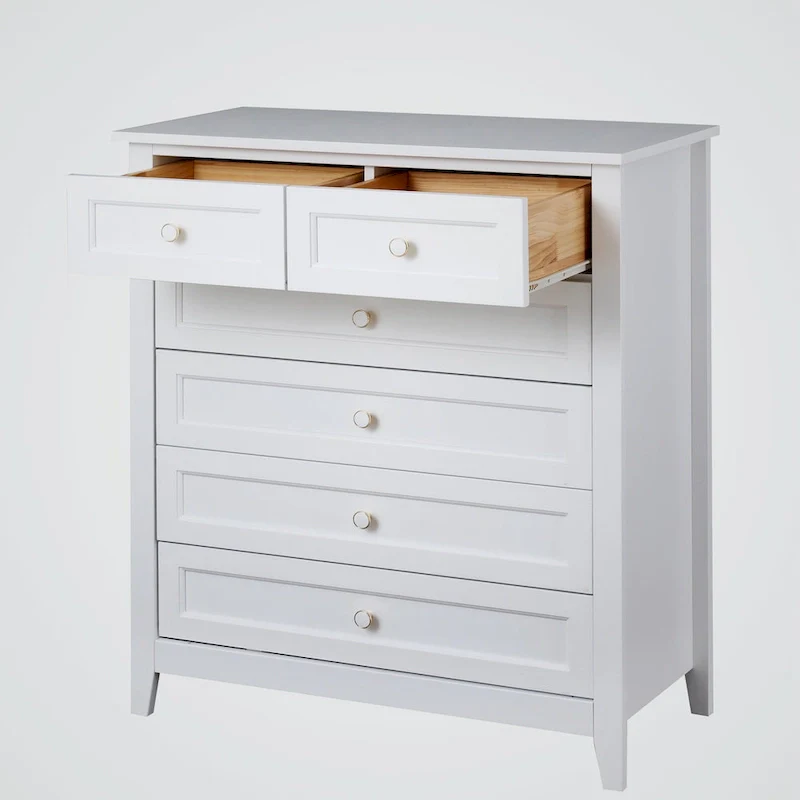 Solid Wood Spray-painted 6 Drawer Chest