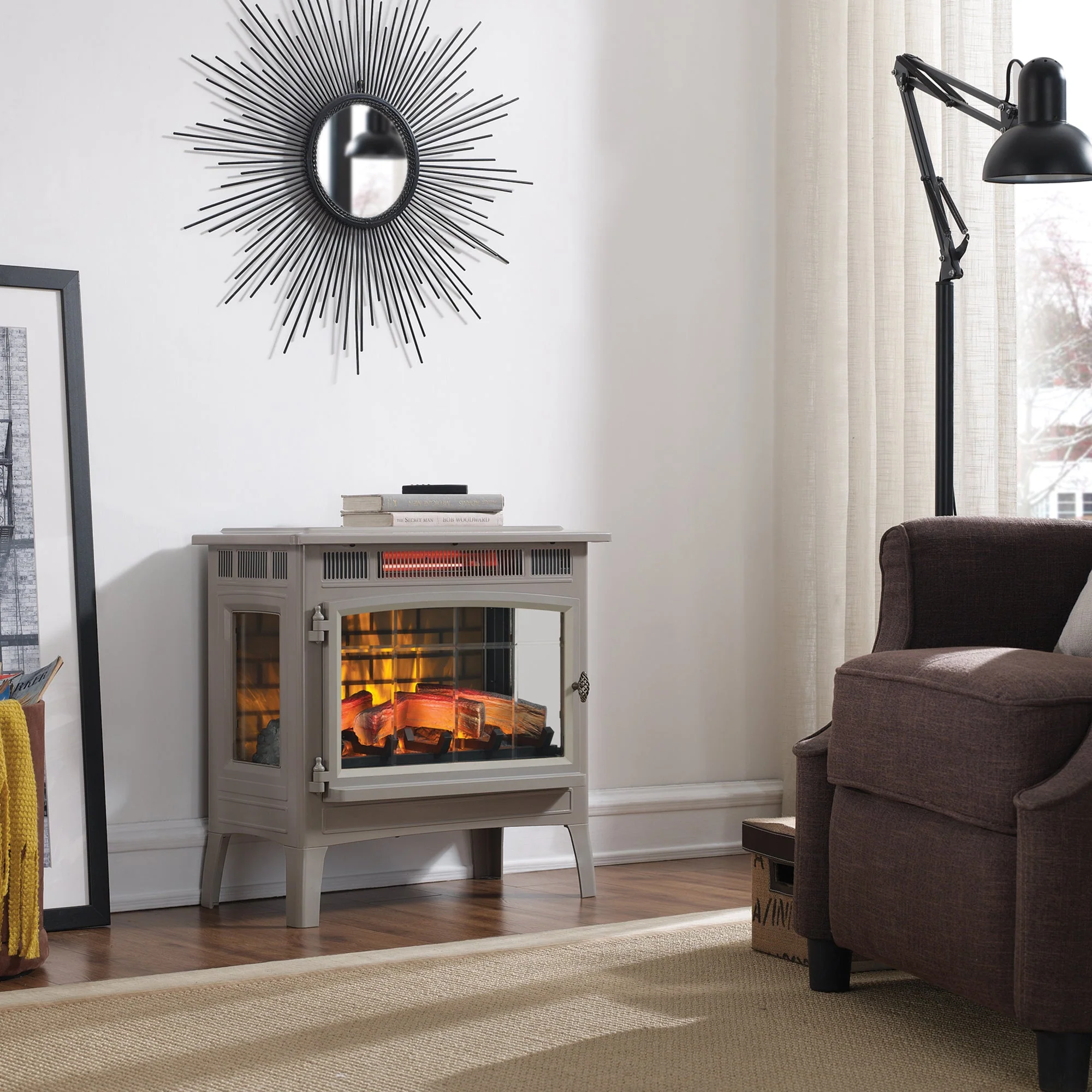 duraflame? Electric Infrared Fireplace Stove Heater with 3D Flame Effect