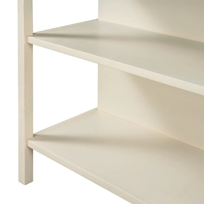 Rustic 3-Piece Solid Wood Kitchen Island Set  45 Stationary Butcher Block Table With Two Seating Stools & Dual Open Shelves.