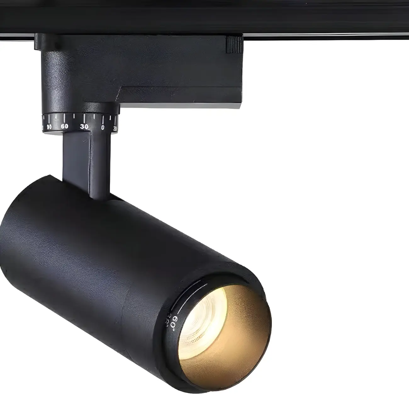 Simple 3-Light Cylinder Metal Black LED Track Light