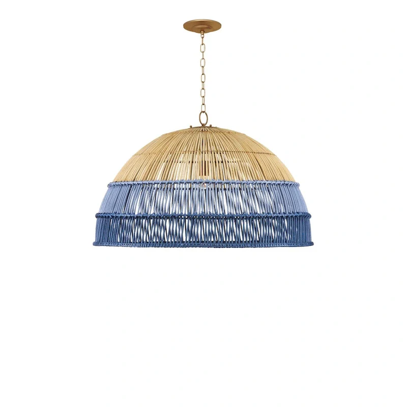 Currey & Company Senjyo Blue Pendant - 23.75 h x 36.25 dia
