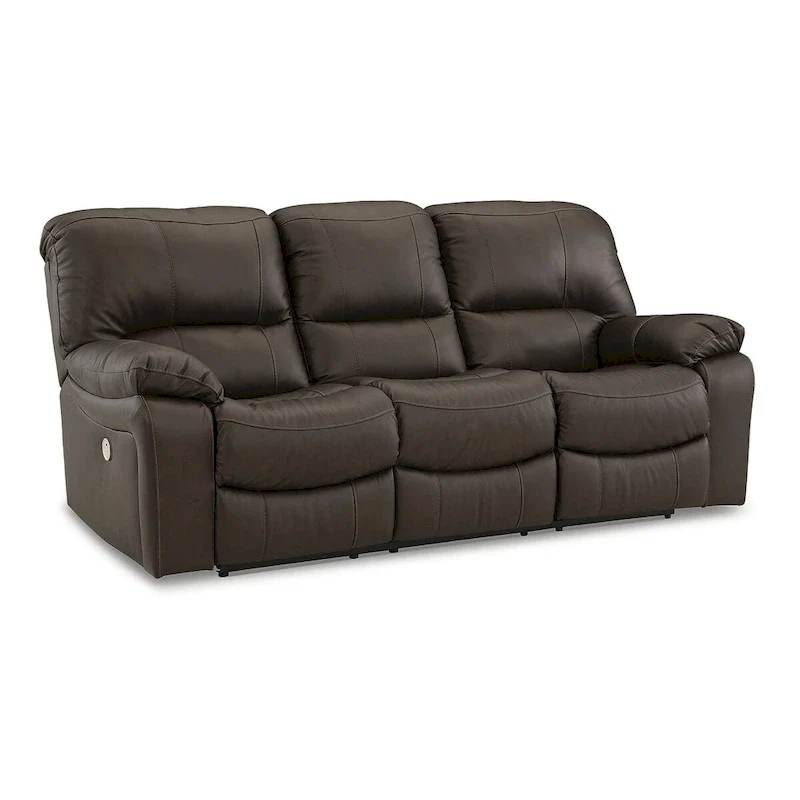 Signature Design by Ashley Leesworth Brown Reclining Power Sofa - 88W x 41D x 41H