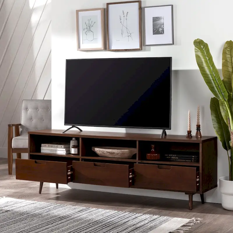 Middlebrook Alby 70-inch Mid-Century Solid Wood TV Stand