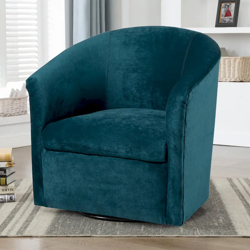 Ellery Modern Microfiber Swivel Accent Chair by Greyson Living