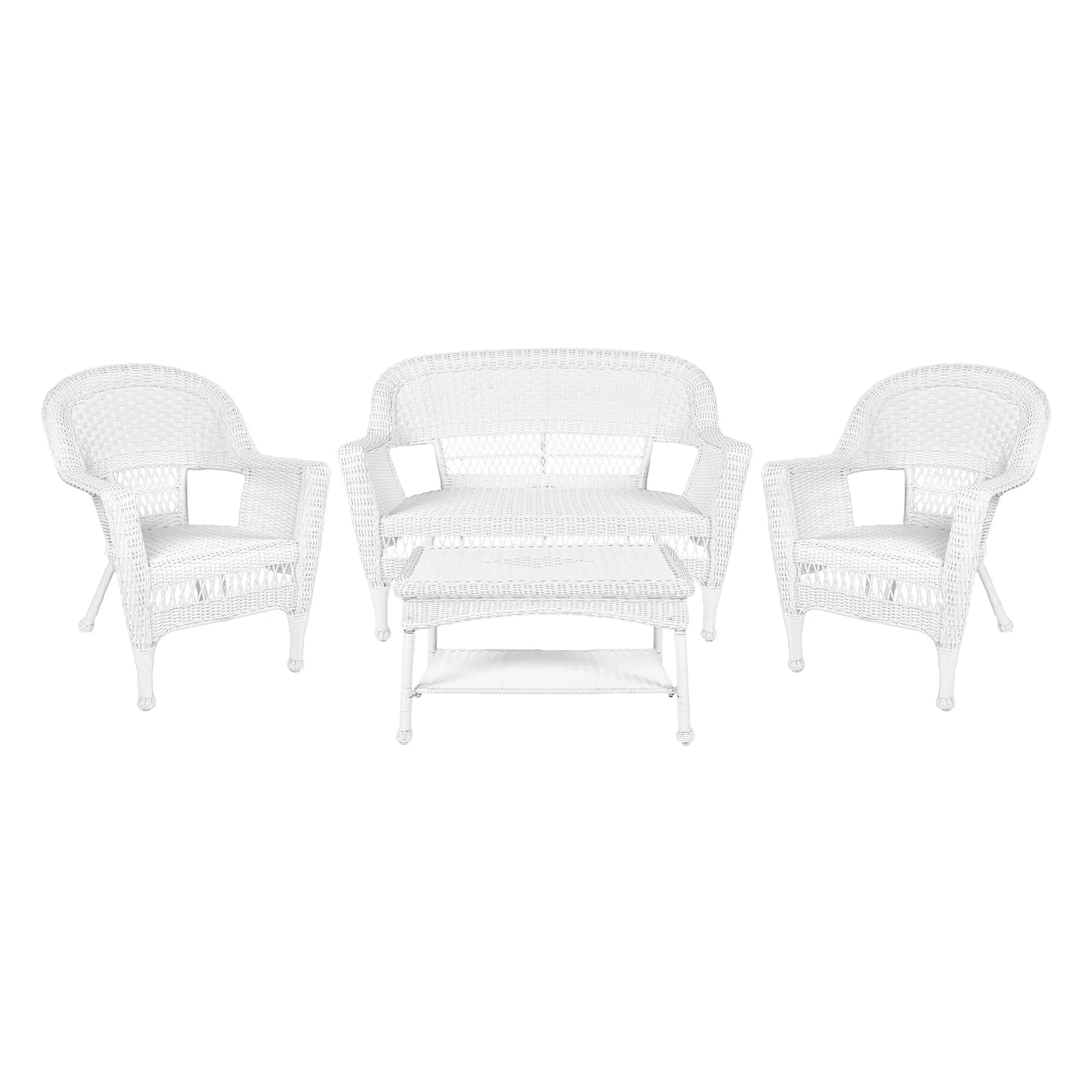 Wicker Patio 4-piece Conversation Set