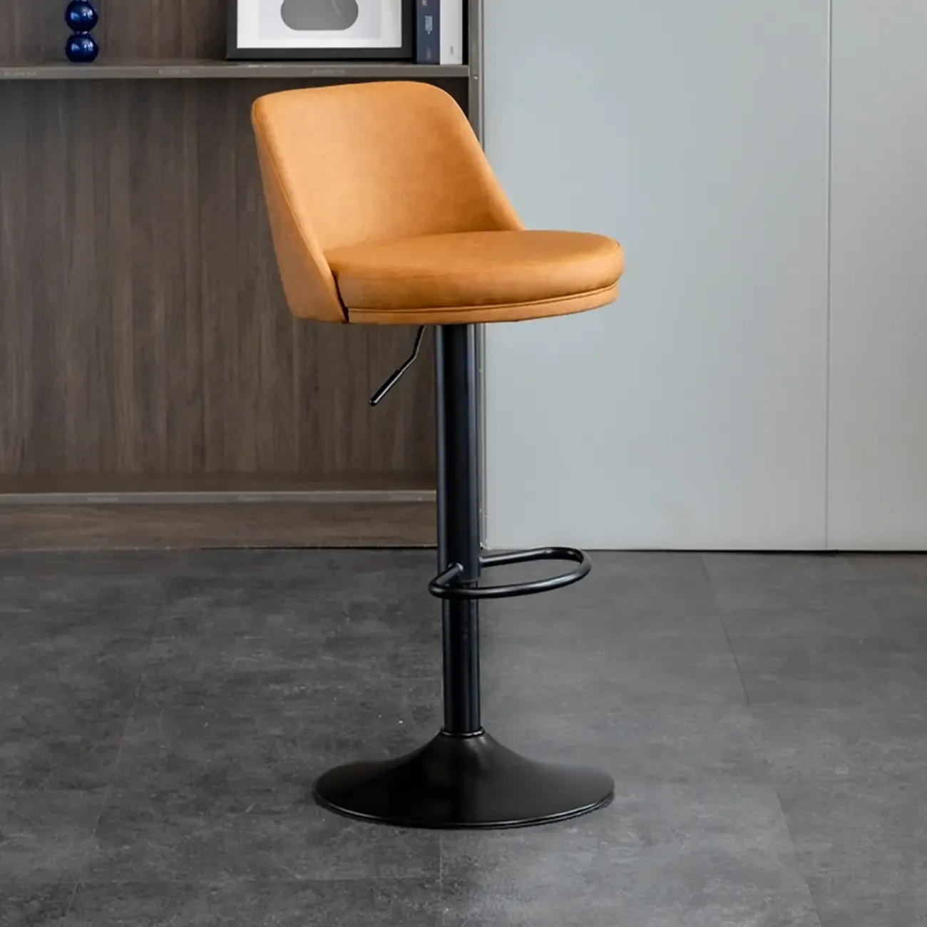 Adjustable Swivel Leather Modern Bar Stools