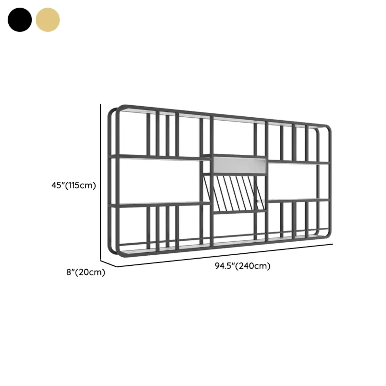 Glam Gold Wall-Mounted Open Wine Bottle Rack