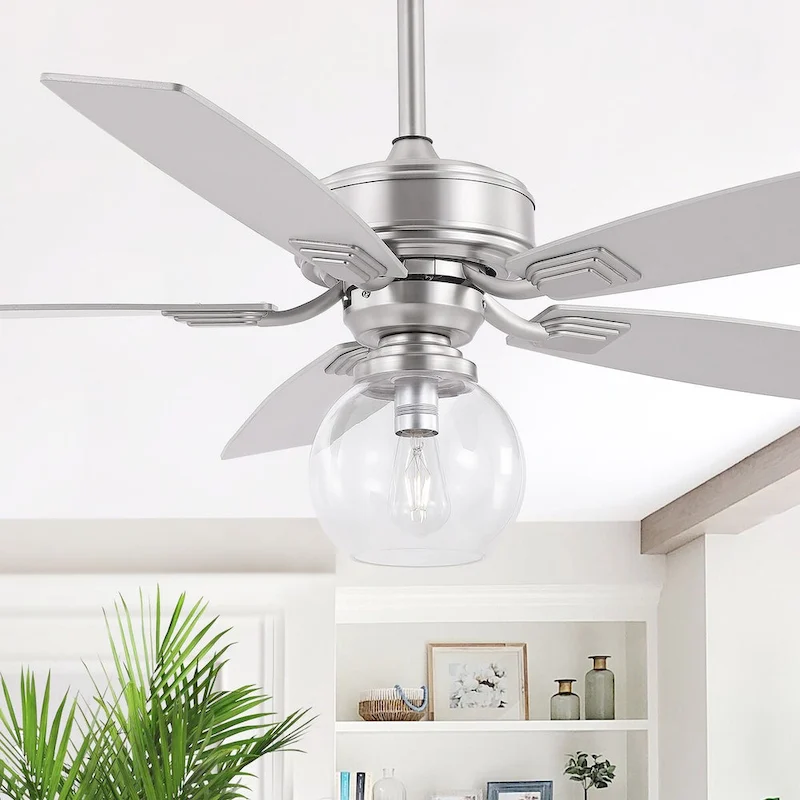 GetLedel 52-inch Industrial 5-Blade Reversible Ceiling Fan with Light and Remote Control