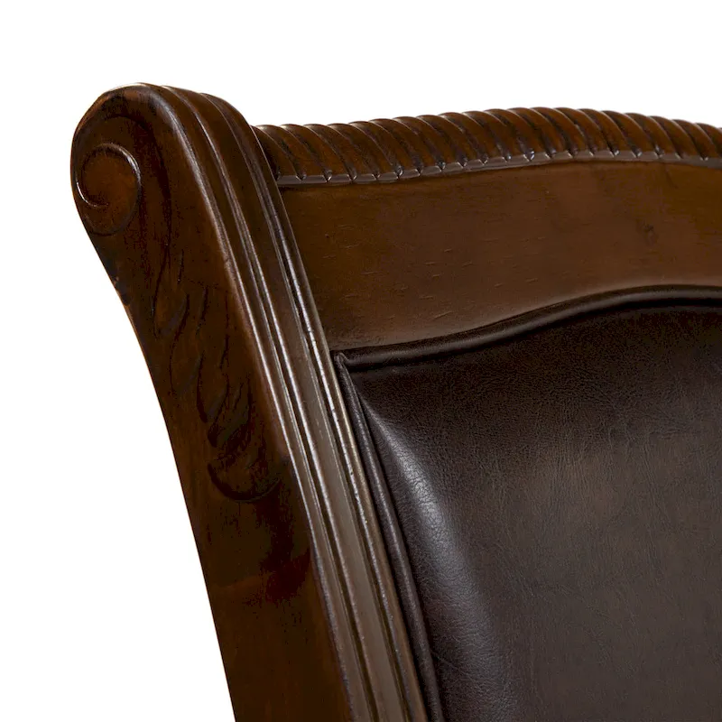 Tima Traditional Faux Leather Dining Arm Chairs (Set of 2) by Furniture of America
