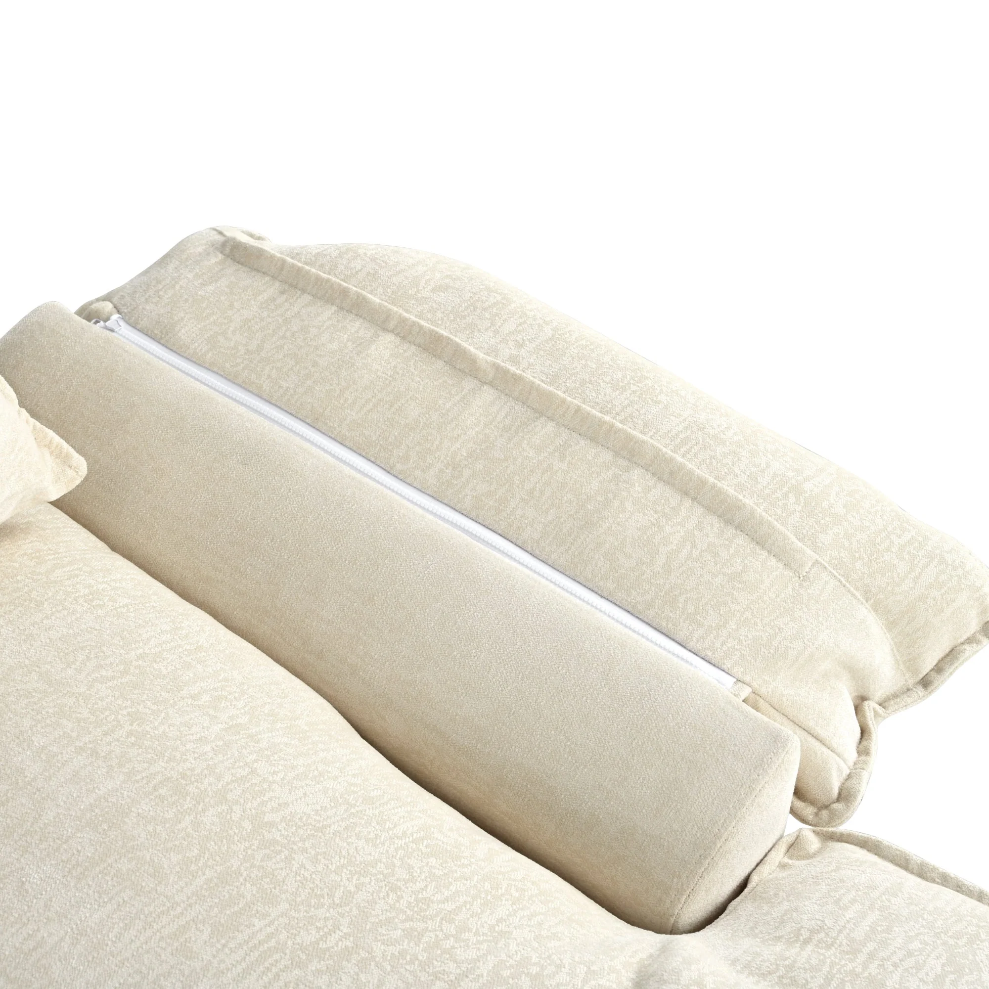 Walker Edison | Chenille Sectional Sofa with Adjustable Armrest Pillows