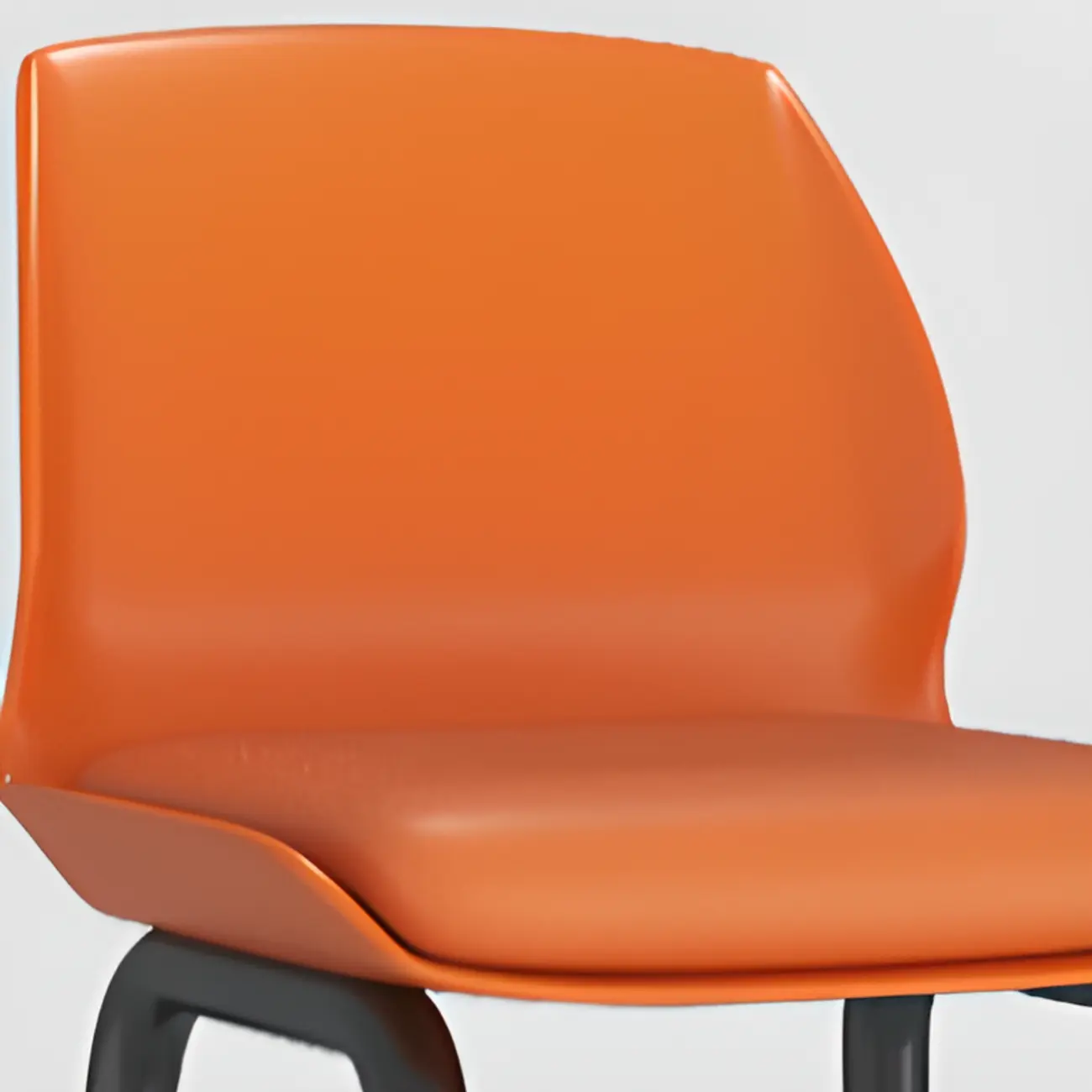 Stylish Rectangular Faux Leather Metal Cafe Bar Stools