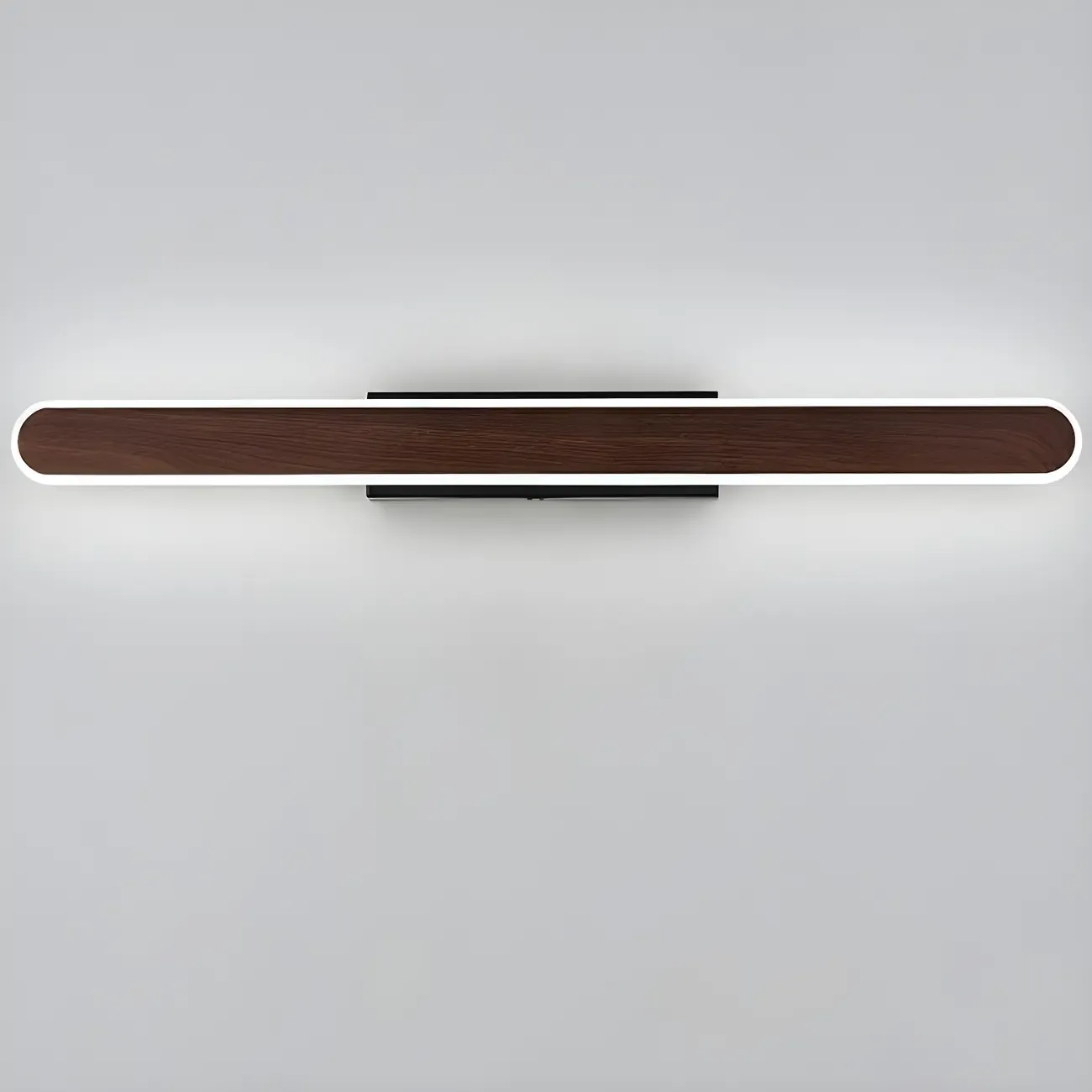 Modish Walnut Oval Acrylic LED Vanity Light