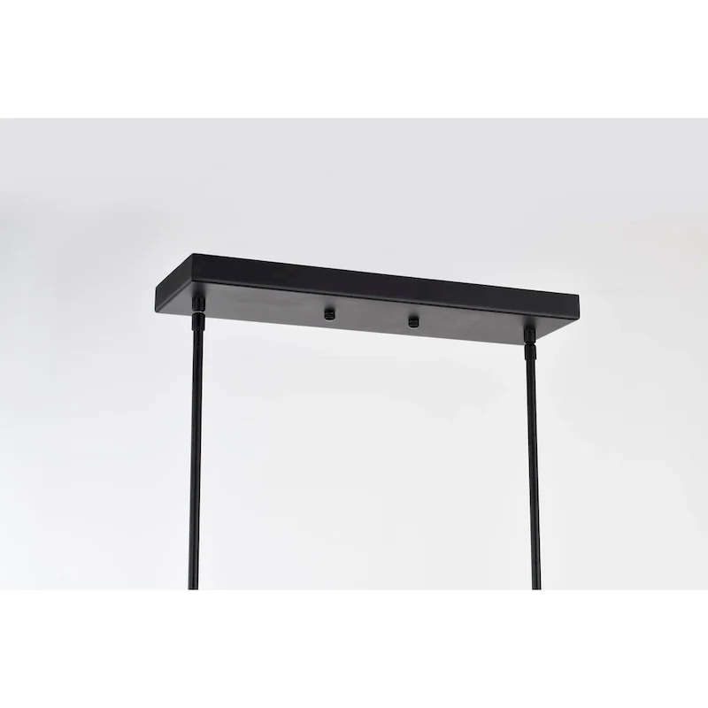 Tilla 39 Inch Matte Black Modern Kitchen Island with 8 Candle Light