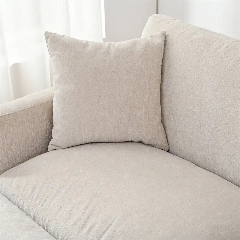 108 Modern Fabric Sectional Sofa with Ottoman and Pillows