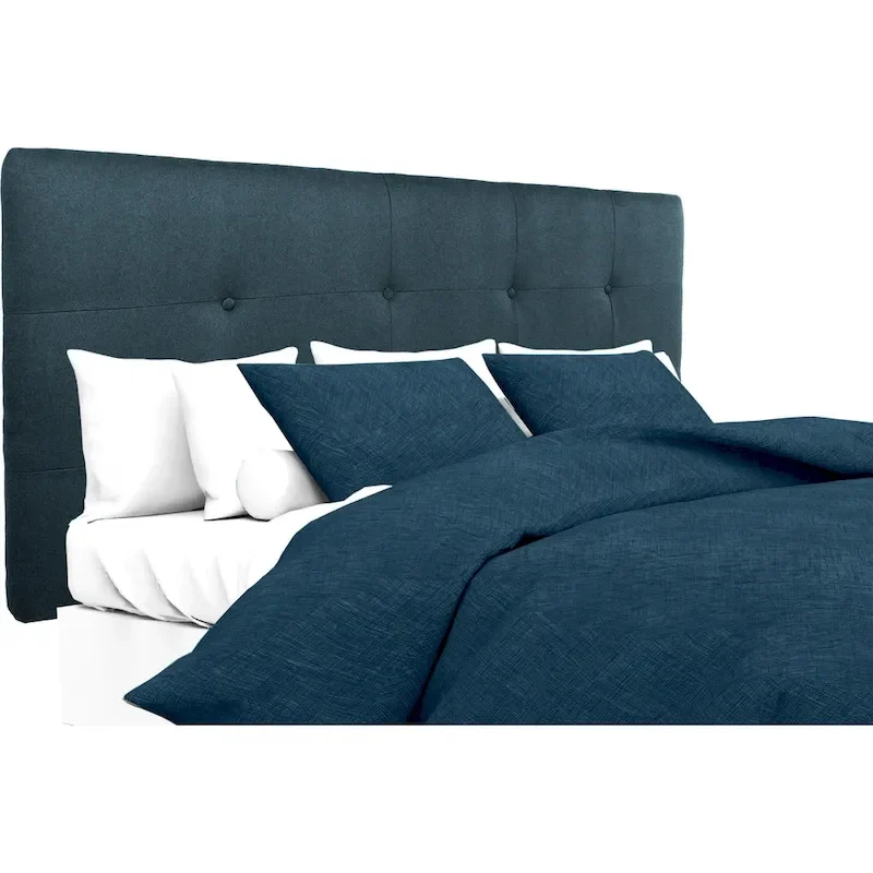 MJL Furniture Ali Button Tufted Obsession Navy Upholstered Headboard