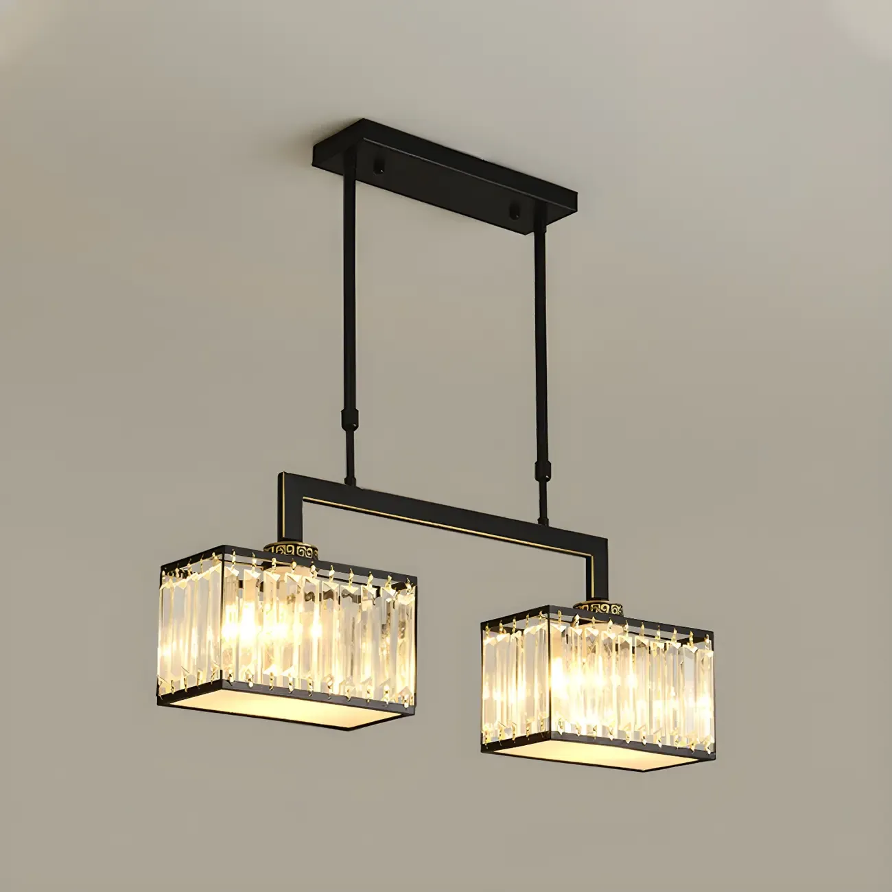 Kitchens Modern Crystal Gold Island Pendant Light