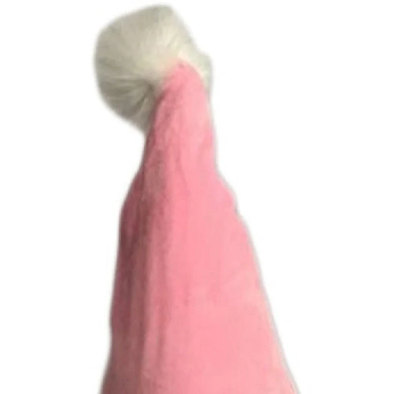 HomeRoots 30  Pink and White Fabric Sitting Gnome - 12.5' X '29.9' X '16.5