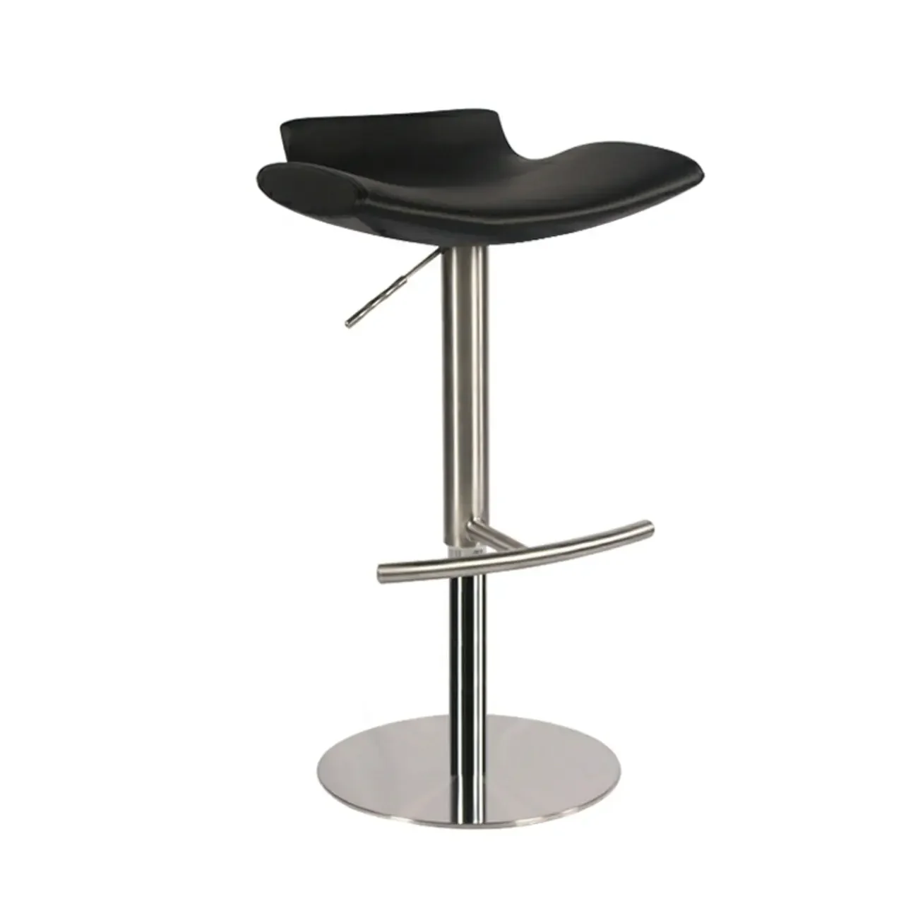 Modern Gray Swivel Metal Frame Adjustable Bar Height Stools