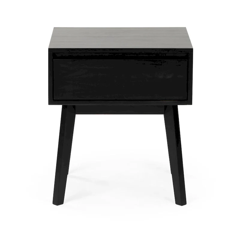 Plank and Beam Scandinavian Nightstand with 1 Drawer