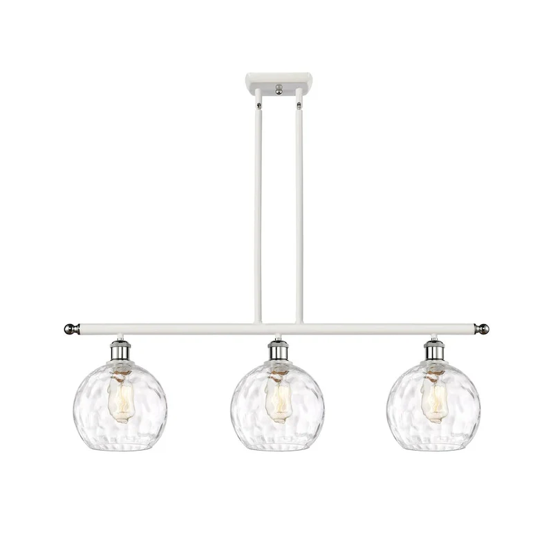 Innovations Lighting Athens Water Glass 3 Light 36  Island Light - 8  Shade